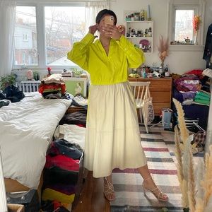 Lime Green Rag & Bone Cropped Tunic